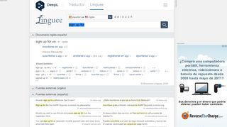 
                            2. sign up for - Traducción al español – Linguee