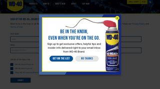 
                            8. Sign Up For WD-40 Brand News & Product Updates - ...