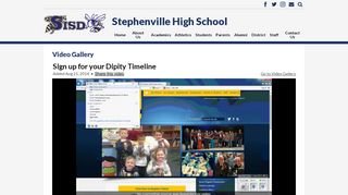 
                            6. Sign up for your Dipity Timeline | Stephenville High School