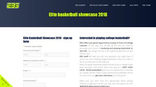 
                            6. Sign up form - PLAYERS - EBS 2018 - Elite Basketball Showcase 2018