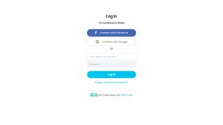 
                            2. sign-up form - Waze