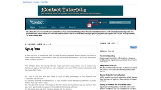 
                            3. Sign-up Forms | iContact Tutorials