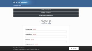 
                            5. Sign Up - Forums - PokeMMO