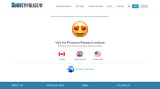 
                            9. Sign up free at Pinecone Research - SurveyPolice