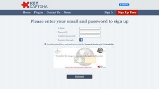 
                            5. Sign Up Free - KeyCAPTCHA