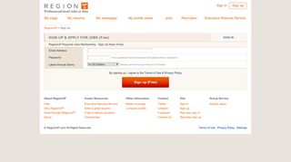 
                            6. Sign Up (Free) | Singapore Jobs-Hong Kong Jobs | Find ... - RegionUP