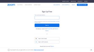 
                            10. Sign Up Free - Zoom