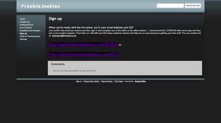 
                            3. Sign up - FreebieJeebies - Google Sites