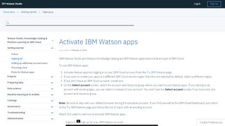 
                            3. Sign up - IBM Watson