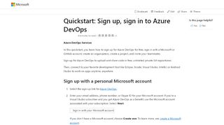 
                            4. Sign up, invite teammates - Azure DevOps Services | Microsoft Docs