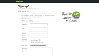 
                            1. Sign up — It's Easy | Membean