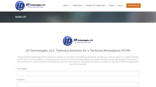
                            9. Sign Up | JD Technologies, LLC