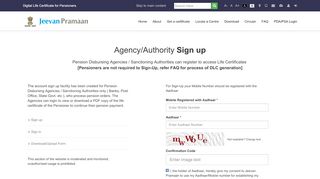 
                            12. Sign up - Jeevan Pramaan :: Life Certificate for Pensioners ** DeitY ...