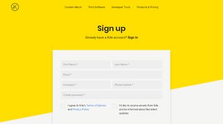 
                            8. Sign up - Kite.ly
