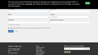 
                            3. Sign up - Liberty Fund