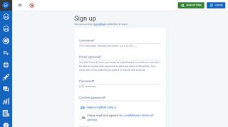 
                            8. Sign up - LocalMonero