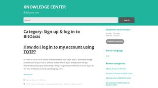 
                            3. Sign up & log in to BitOasis – Knowledge Center