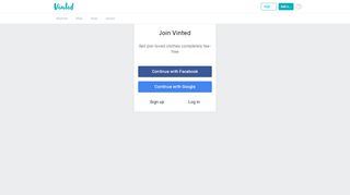 
                            3. Sign up | Log in - Vinted