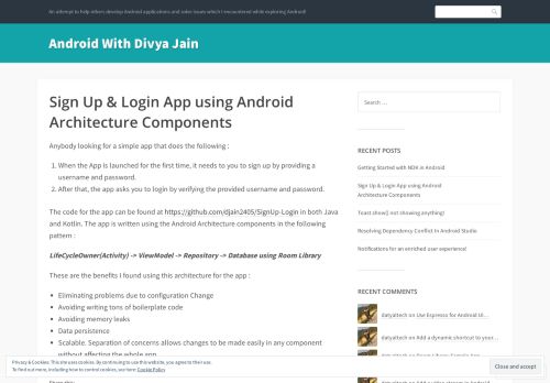 
                            2. Sign Up & Login App using Android Architecture Components ...