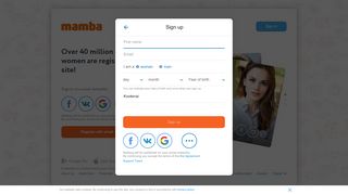 
                            1. Sign up - Mamba dating website is the largest free dating and chat site ...