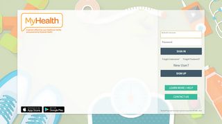 
                            3. SIGN Up - MyHealth - Login Page