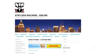 
                            4. Sign up now – Clixten.info | ATM Cash Machine . Online