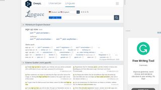 
                            3. sign up now - Deutsch-Übersetzung – Linguee Wörterbuch