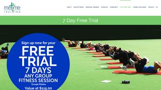 
                            10. Sign up now for your 7 Day Group Fitness FREE Trial | Me Time Training