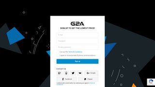 
                            3. Sign up now - G2A ID