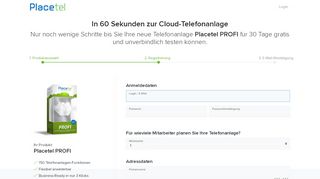 
                            9. Sign up now! - placetel.de - Ihre Telefonanlage aus dem Internet