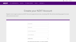 
                            8. Sign Up - NZXT