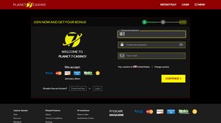
                            7. Sign Up on Planet 7 Casino with 100% Casino Welcome Bonus!