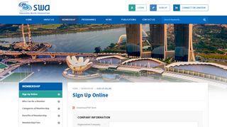 
                            7. Sign Up Online:: SWA – Singapore Water Association
