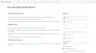 
                            1. Sign up - Open Study Room