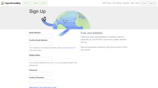 
                            9. Sign Up | OpenStreetMap
