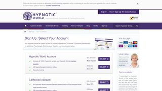 
                            4. Sign Up Options | Hypnotic World