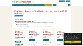 
                            7. Sign Up Options - Weight Loss Resources