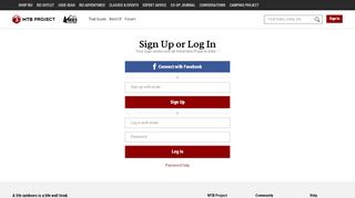 
                            8. Sign Up or Log In - MTB Project