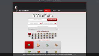 
                            4. Sign Up - Pokémon Vortex v4 - A Free Online Pokémon RPG