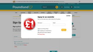 
                            3. Sign Up | Poundland