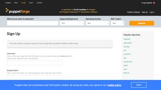 
                            8. Sign Up - Puppet Forge