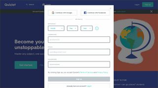 
                            1. Sign up | Quizlet