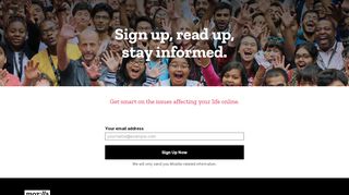 
                            2. Sign up, read up, stay informed. — Mozilla