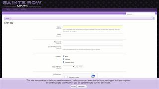 
                            3. Sign up | Saints Row Mods