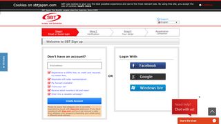 
                            1. Sign up | SBT JAPAN