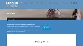 
                            3. Sign Up | ShapeUp Fitness