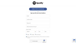 
                            5. Sign up - Spotify