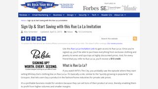 
                            2. Sign Up & Start Saving with this Rue La La Invitation | We Rock Your ...
