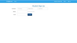 
                            2. Sign Up - Student Portal | OLE@eLearn