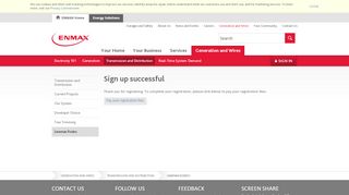 
                            4. Sign up successful - Enmax